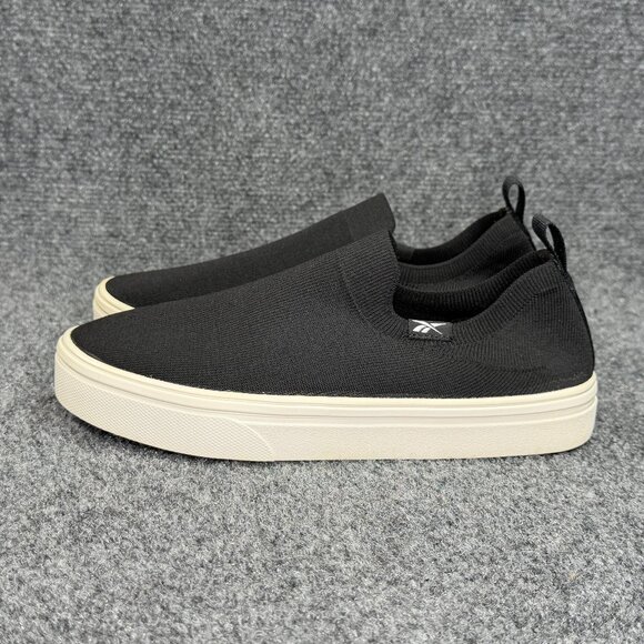 Reebok Onlux Slip On Shoes Women's 7.5 Black Athletic Stretch Comfort Sneakers - Picture 4 of 12